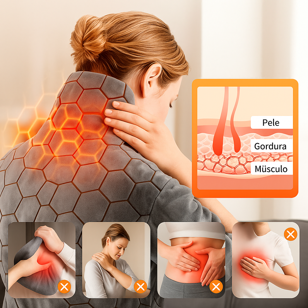 Manta com Aquecimento Para Dores no Pescoço