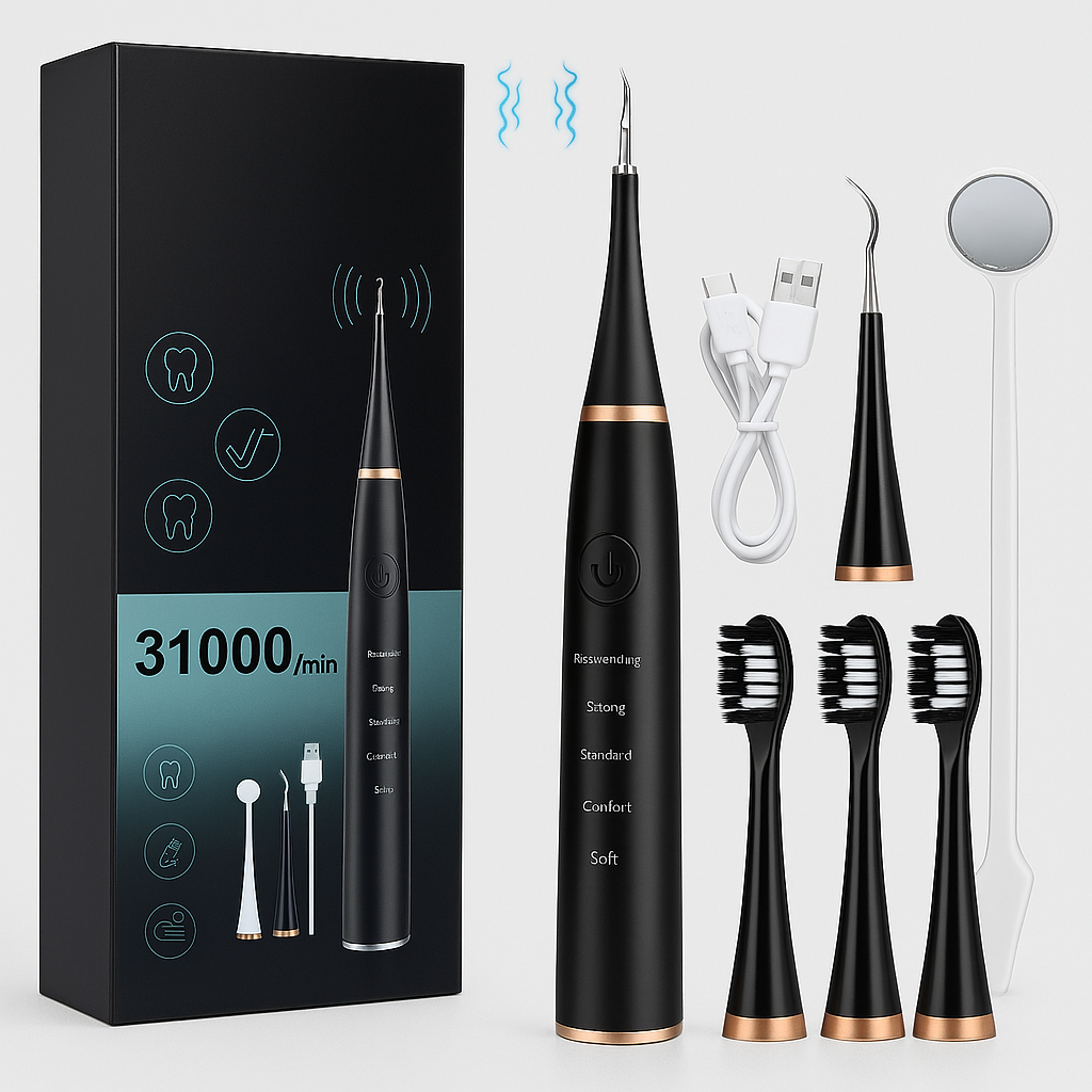 Escova De Dente Elétrica E Removedor De Tártaro 2 Em 1