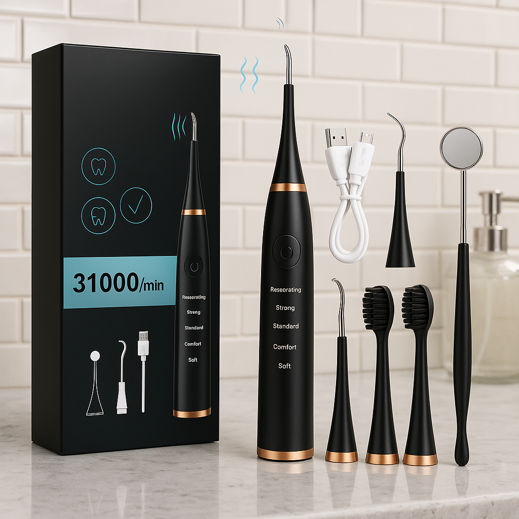 Escova De Dente Elétrica E Removedor De Tártaro 2 Em 1