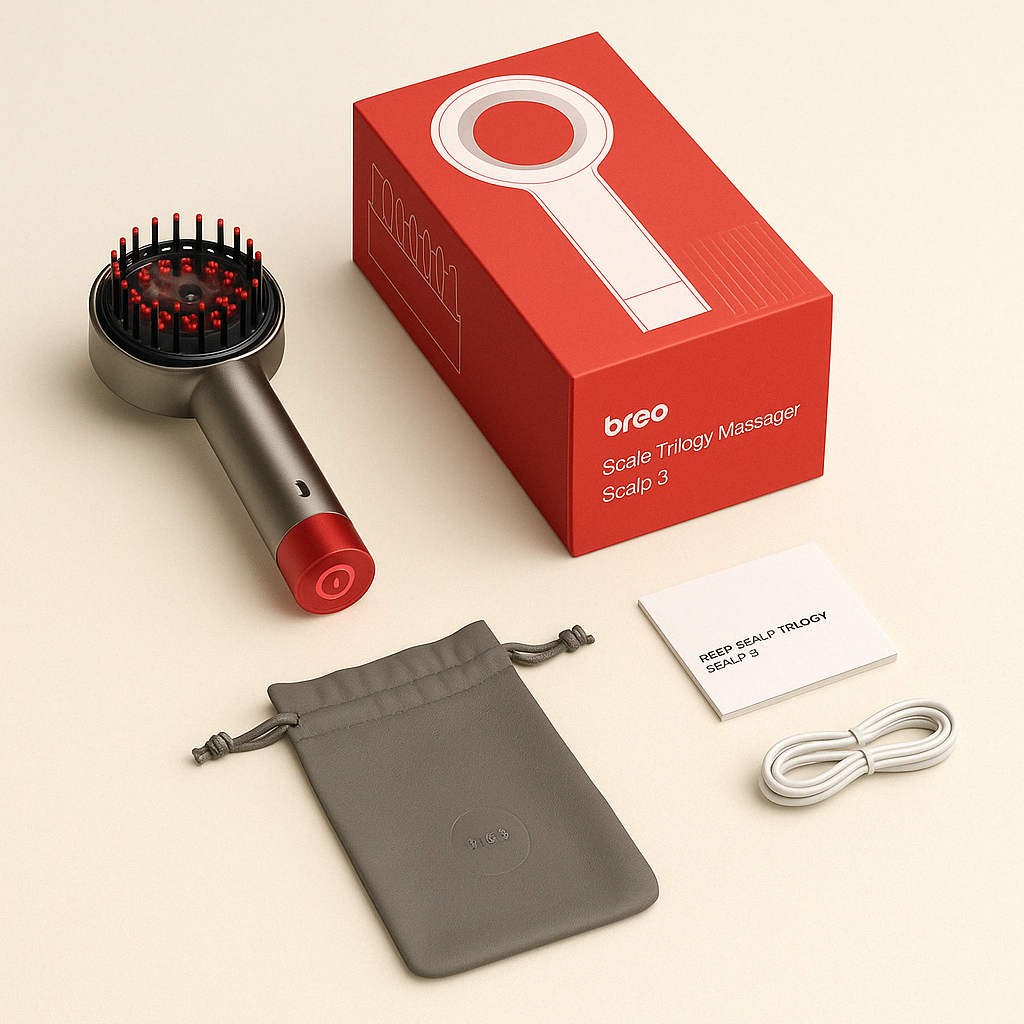 Massageador Capilar Com Terapia EMS E InfraVermelho