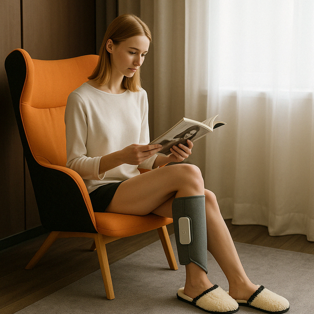 Massageador Com Aquecimento Para Perna E Panturrilha