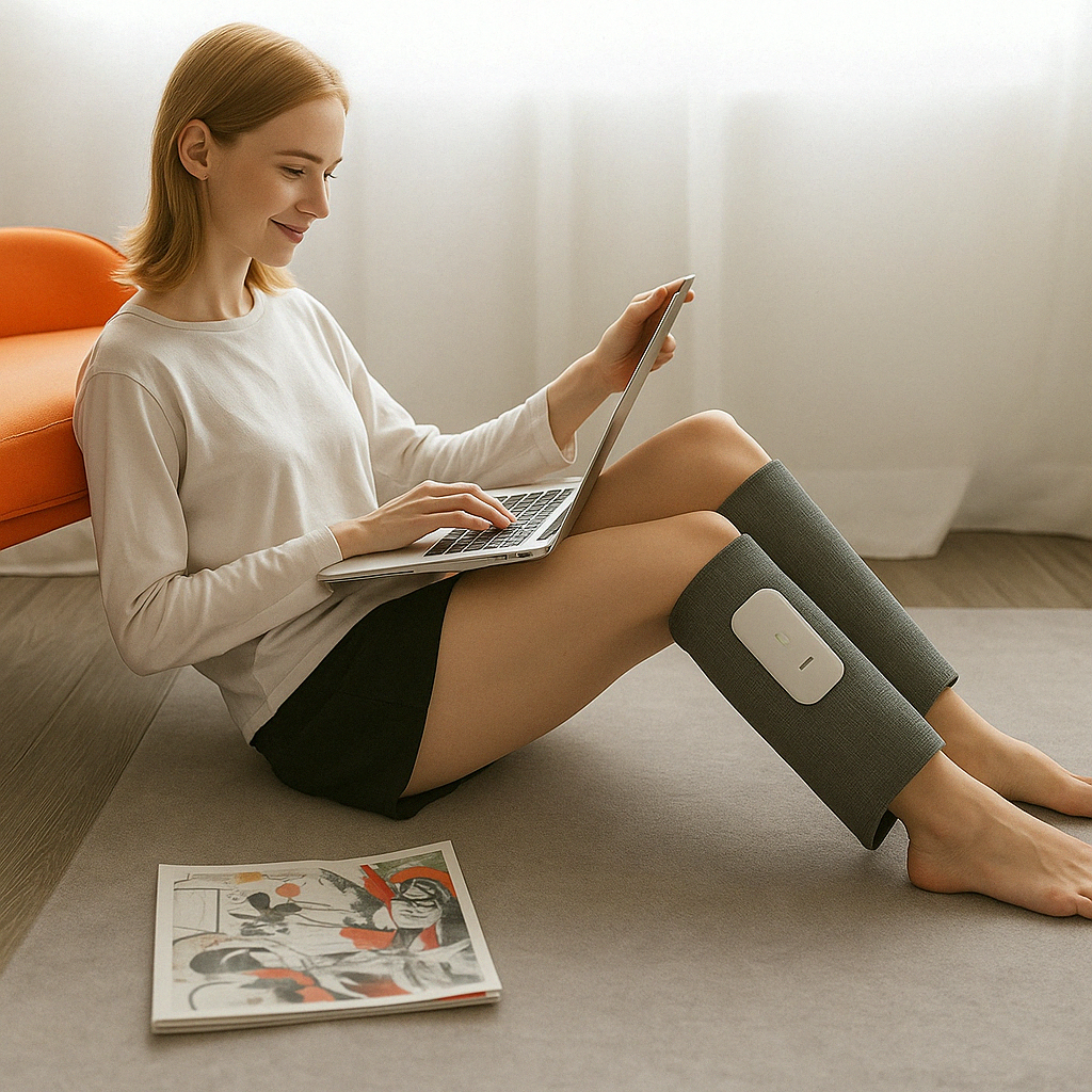 Massageador Com Aquecimento Para Perna E Panturrilha