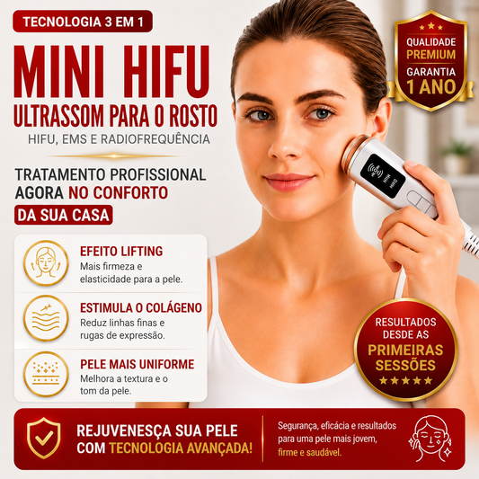 Mini Hifu Ultrassom Portátil Microfocado Para O Rosto