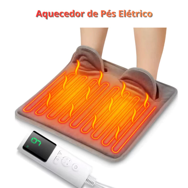 Aquecedor de Pés Elétrico com 9 Níveis de Temperatura