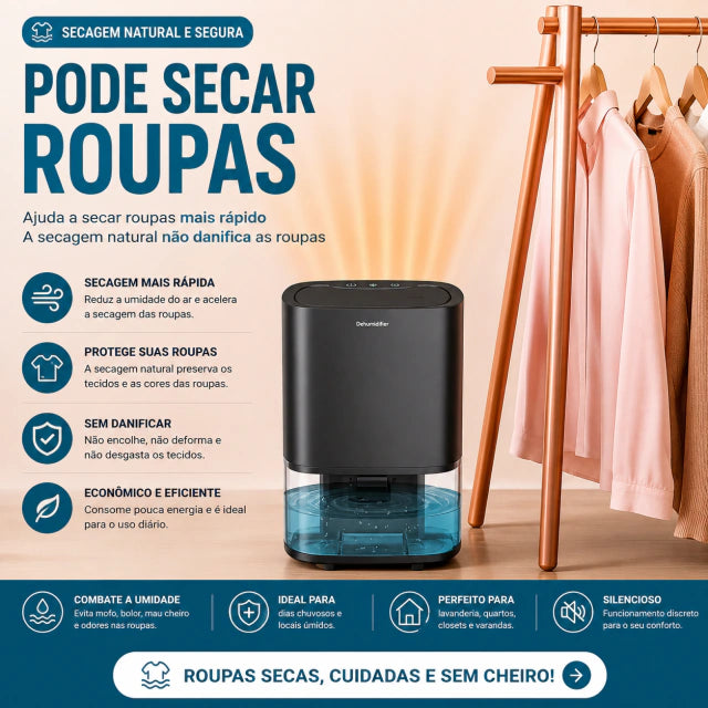 Desumidificador de Ar Antimofo – Ambiente Seco e Protegido