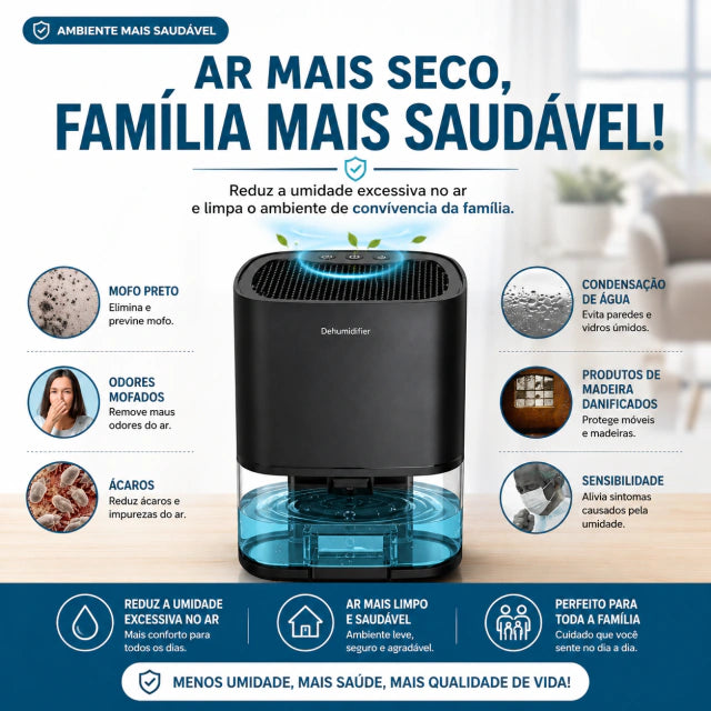 Desumidificador de Ar Antimofo – Ambiente Seco e Protegido