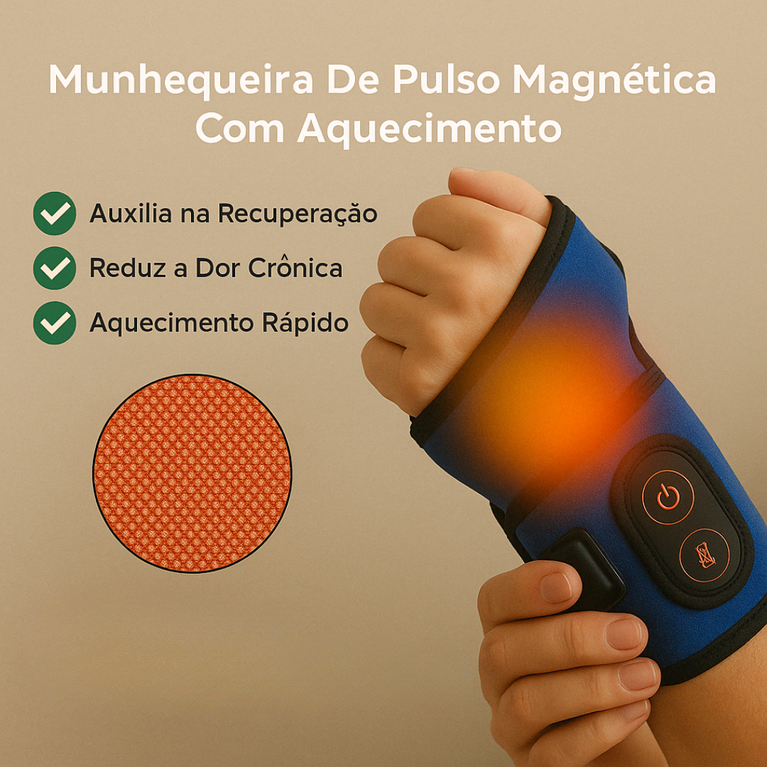 Munhequeira De Pulso Magnética Com Aquecimento