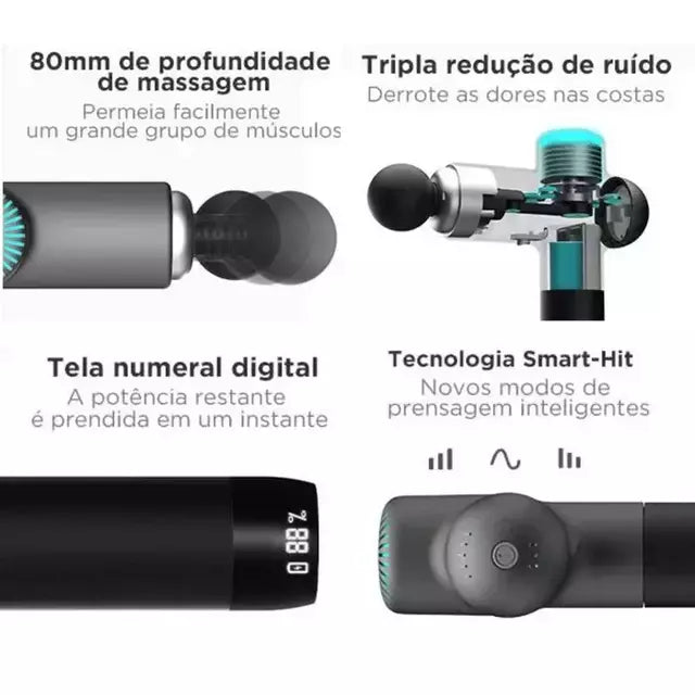Pistola massageadora profissional