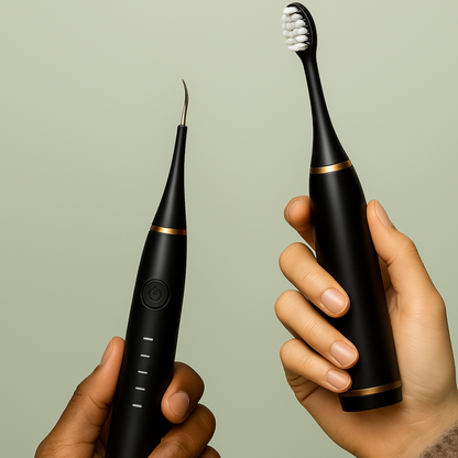 Escova De Dente Elétrica E Removedor De Tártaro 2 Em 1
