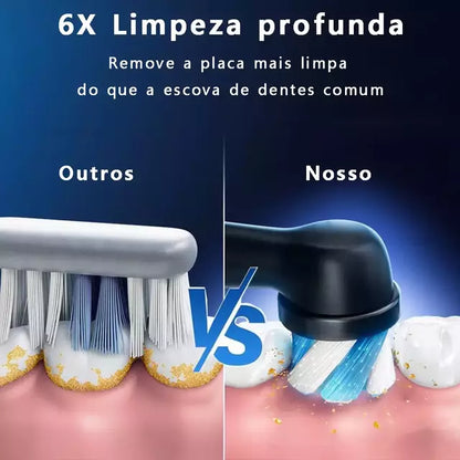 Escova De Dente Elétrica Rotativa Recarregável