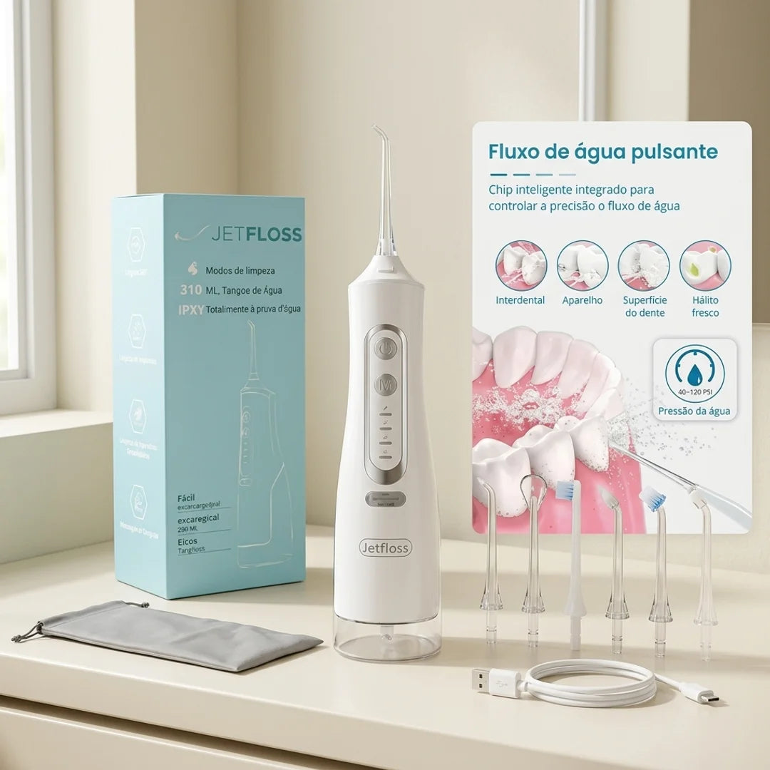 Irrigador Dental Jetfloss Ultra — Combate o Mau Hálito de Vez